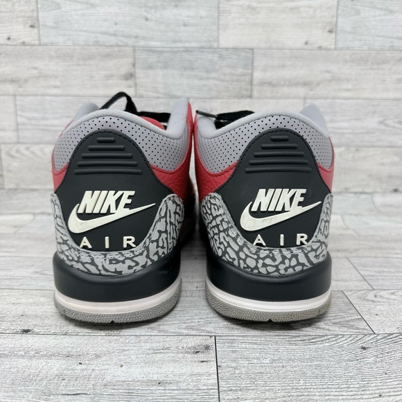 Air Jordan 3 Retro SE GS 'Unite' Fire Red Cement CQ0488-600 Size 7Y/8.5 Womans - Picture 5 of 10